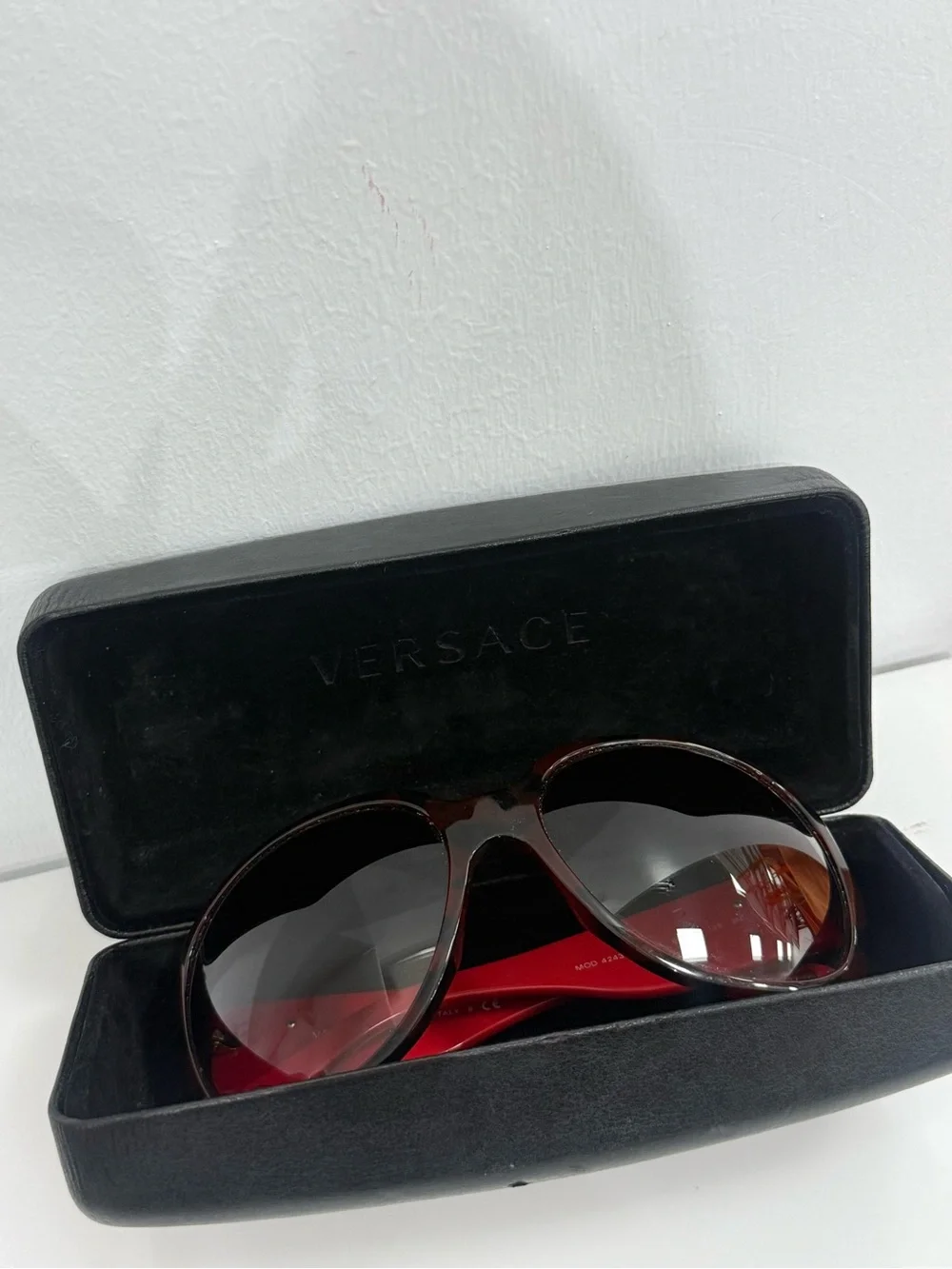 Versace Oversized Dark Brown Gradient Women's Sunglasses